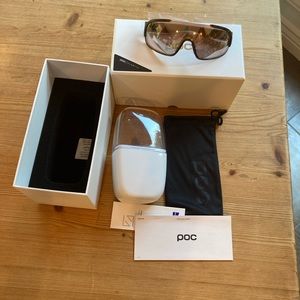 POC /Clarity Crave Sunglasses NIB Tortoise Brown Silver Mirror Trail Filter